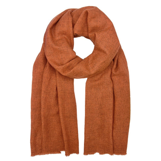 Terracotta Handloom Cashmere Scarf