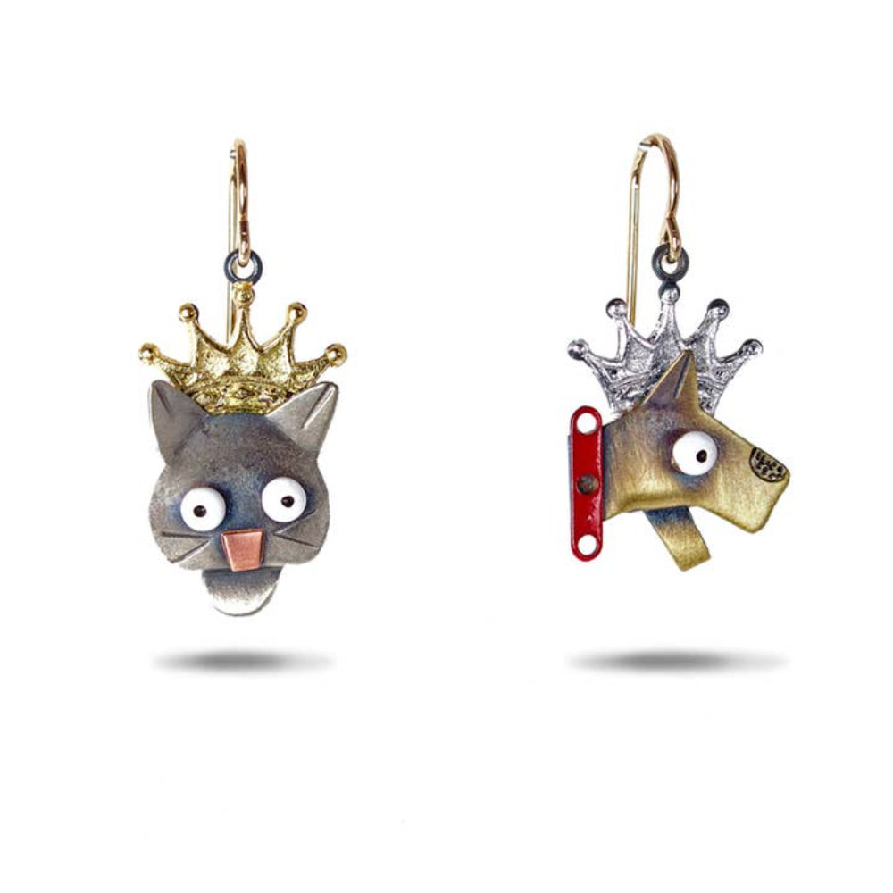 Reigning Cats and Dogs Earrings by Chickenscratch