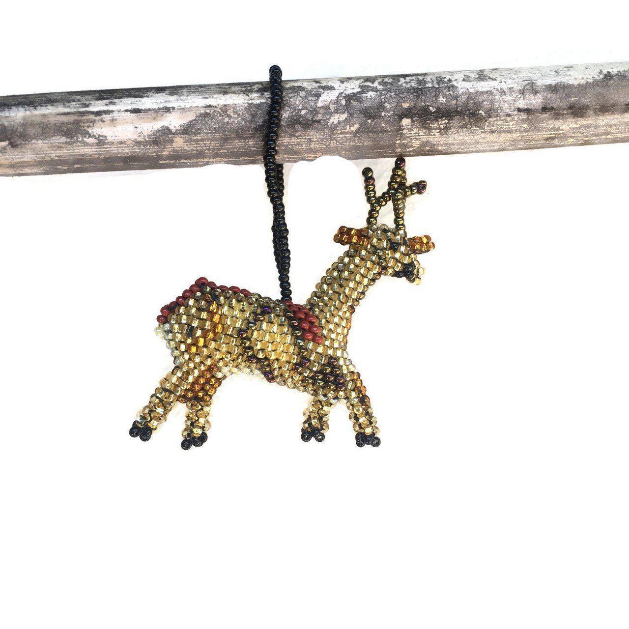 Reindeer Seed Bead Ornament - Guatemala