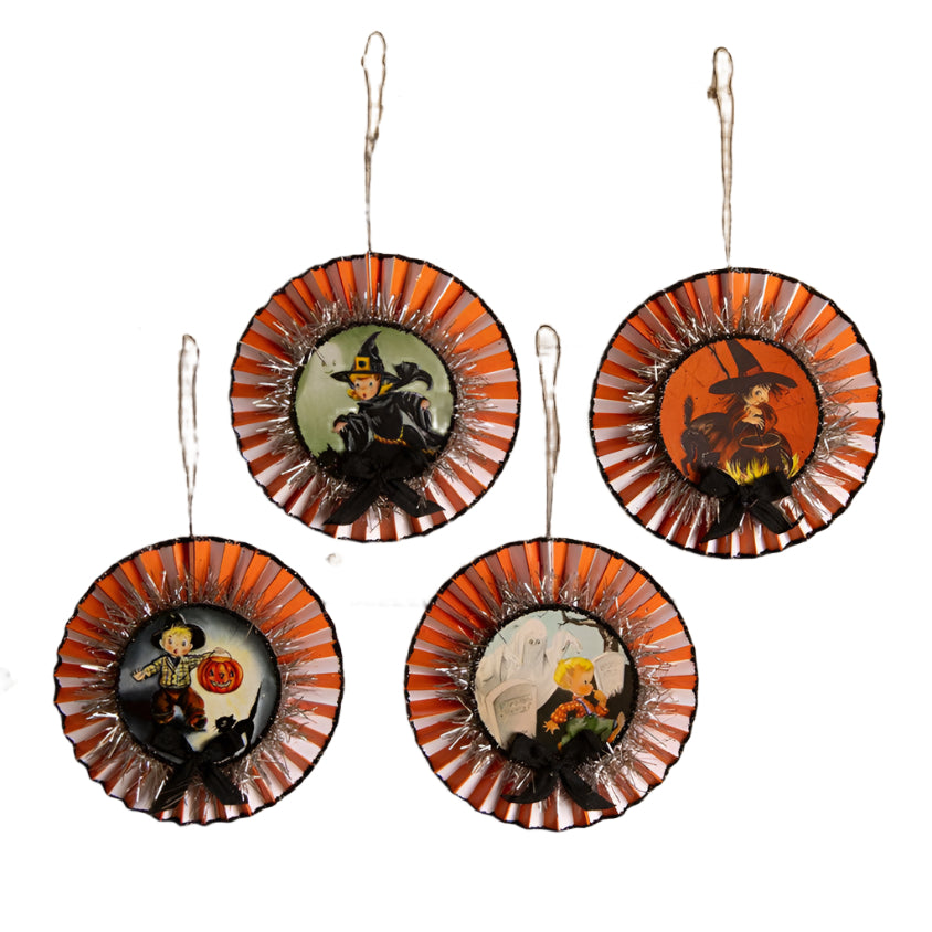 Retro Halloween Rosettes Set/4 by Bethany Lowe Designs