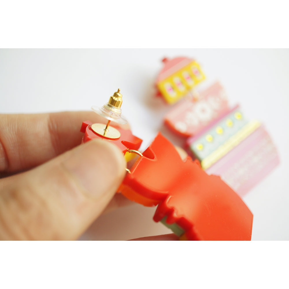 Retro Pyrex Container Earrings by Laliblue