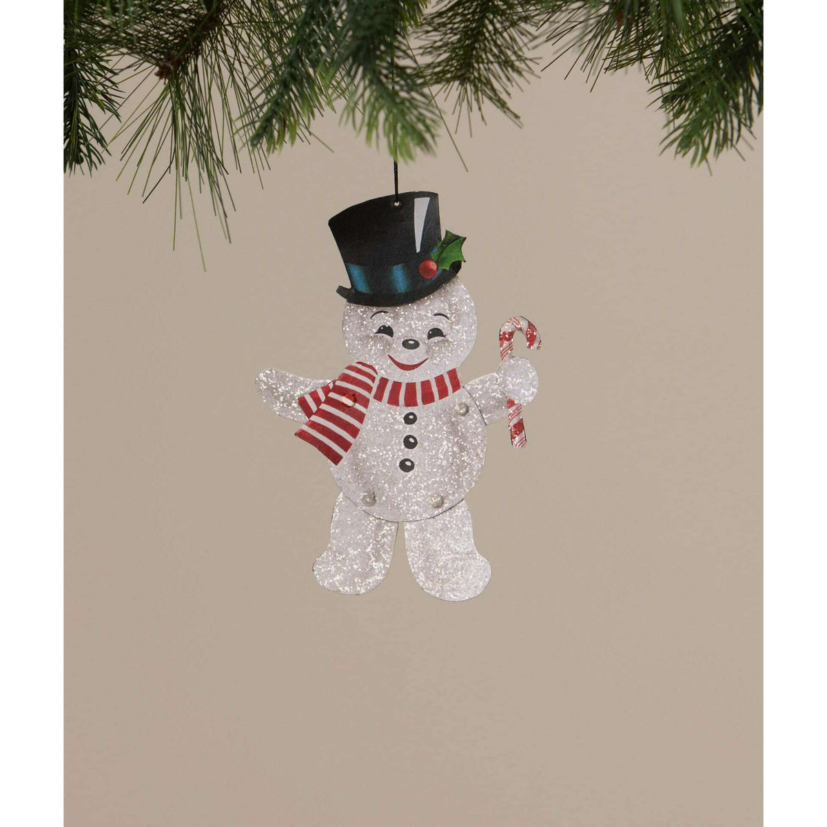 Retro Rockin' Snowman Ornament