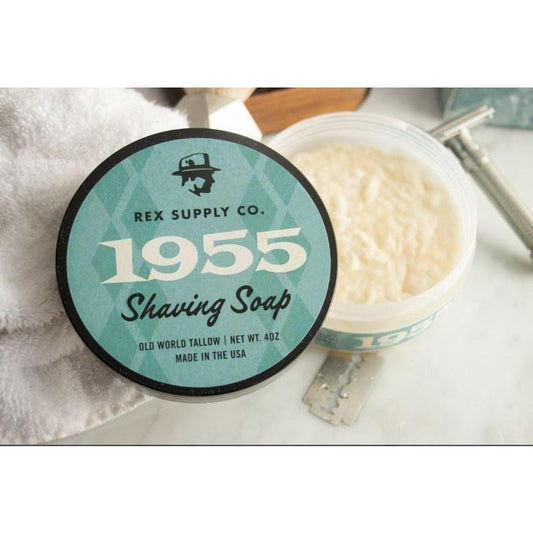 Rex Supply Co. 1955 Old World Tallow Shaving Soap 4 Oz