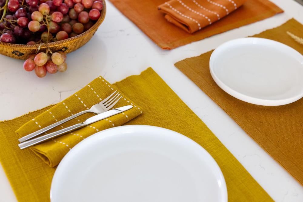 Rift Valley Handwoven Ethiopian Cotton Cocktail Napkins | Set of 2