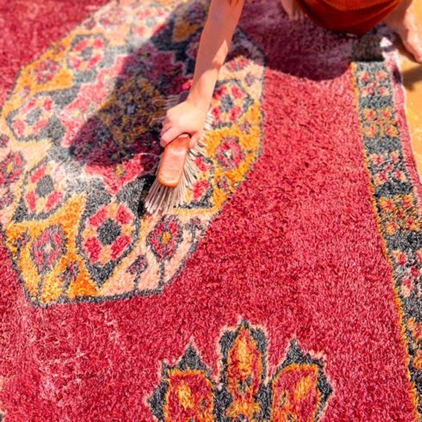 Fatna Vintage Moroccan Wool Rug  | 5'3" x 8'2"
