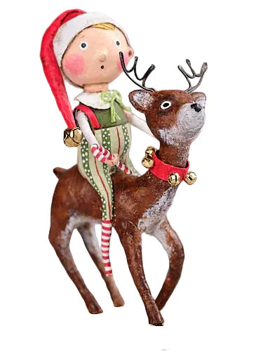 Run Run Reindeer Figurine by Lori Mitchell *NEW* SHIPS AUGUST