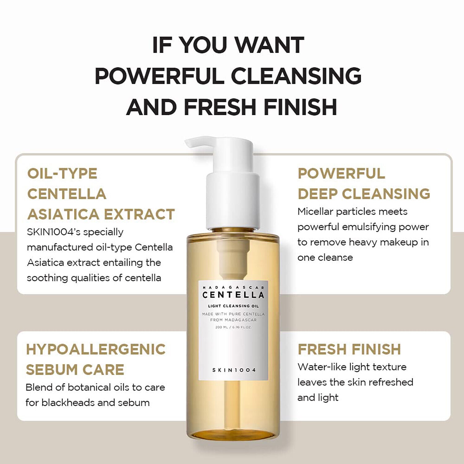 SKIN1004 Madagascar Centella Light Cleansing Oil - Osadia Concept Store