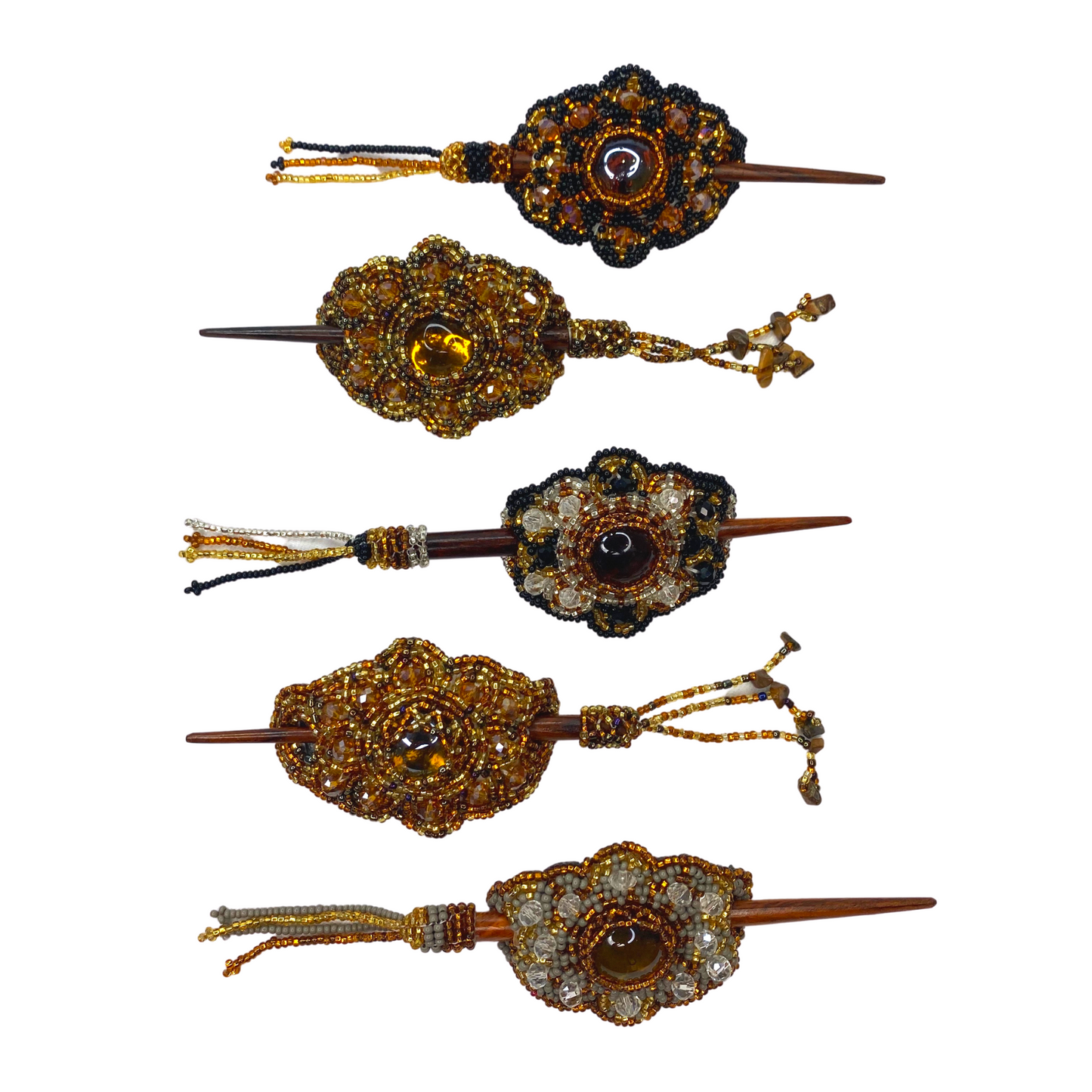 Michelle Seed Bead Hair Barrette - Guatemala