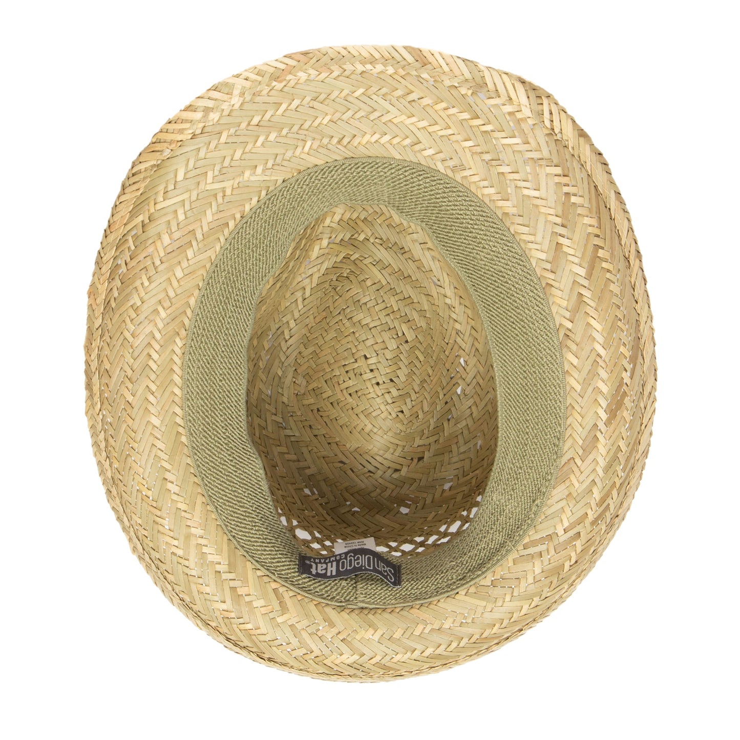 Mens Seagrass Fedora With Multi Color Inset