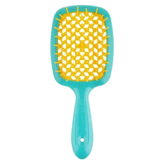 Janeke SuperBrush Turquoise & Yellow Hair Brush
