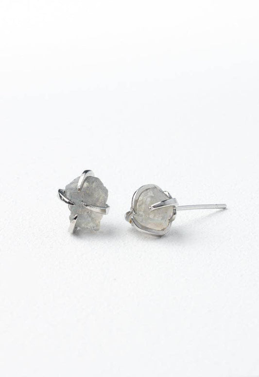 Shine Silver Studs in Dusk