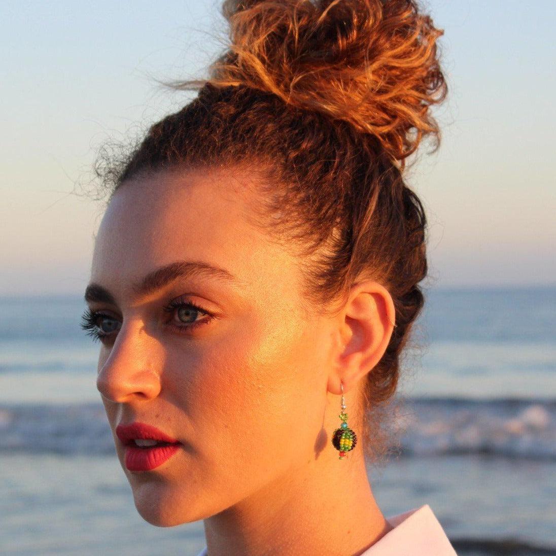 Shiva Seed Bead Earrings - Guatemala