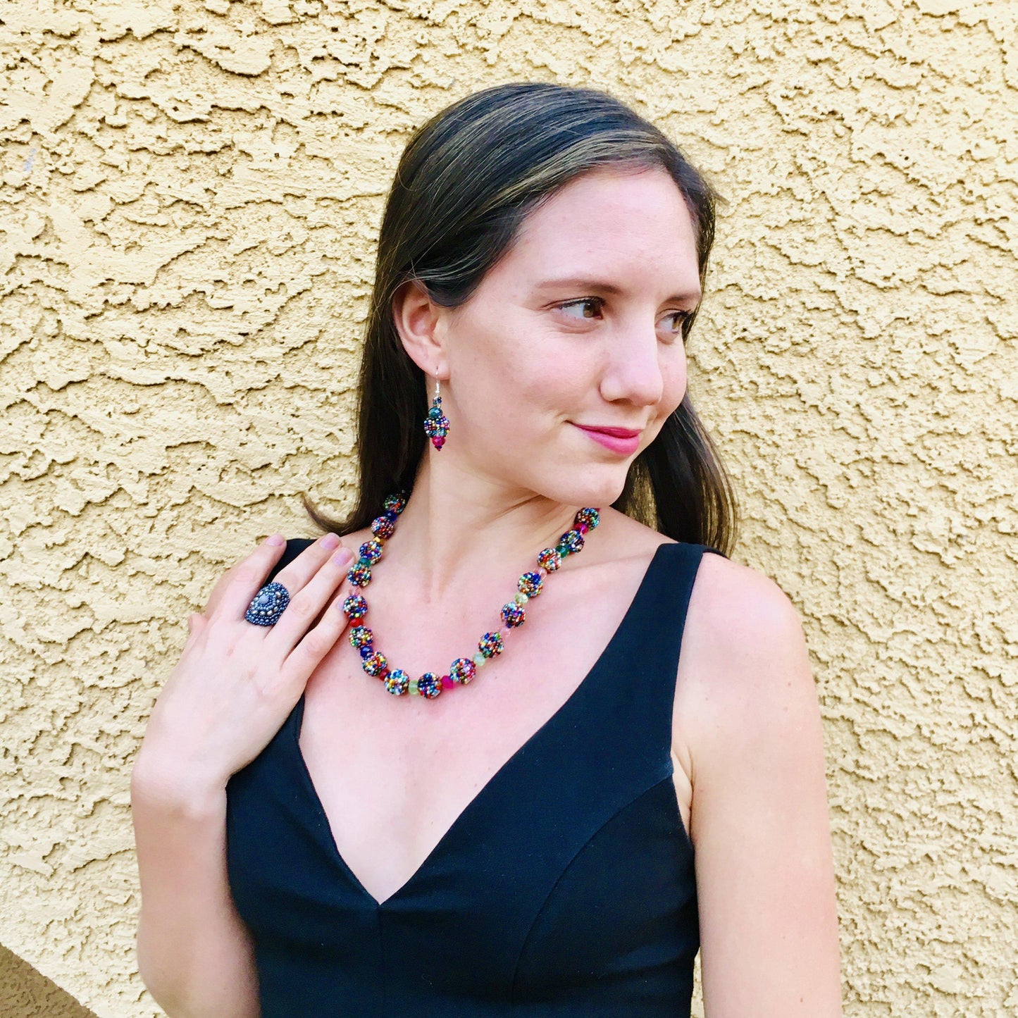 Shiva Magnetic Seed Bead Necklace - Guatemala