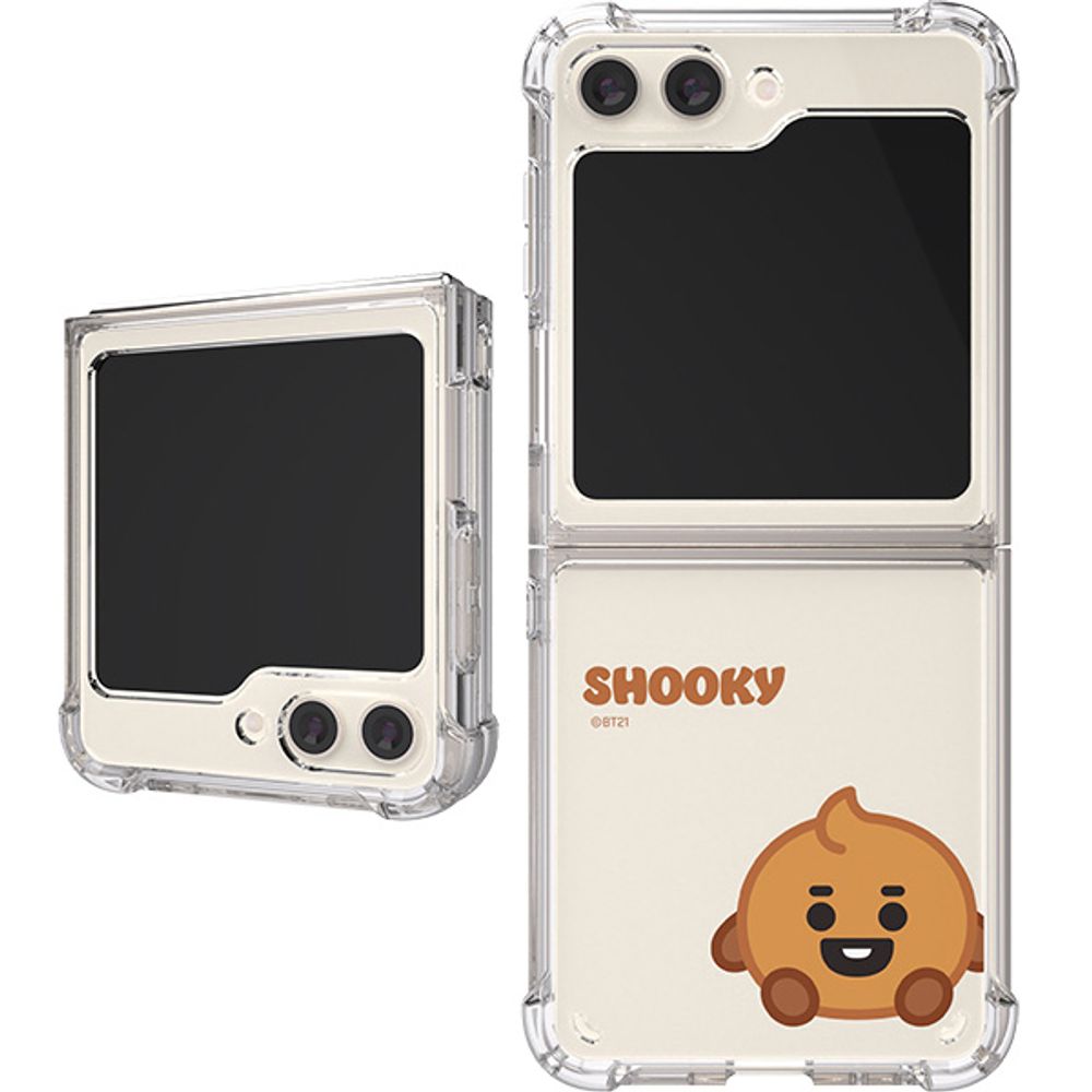 BT21 Baby Galaxy Z Filp5 Clear Air Cushion Reinforced Case