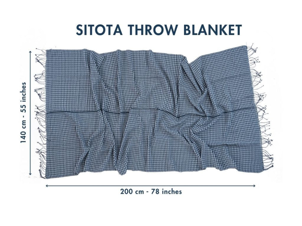 Sitota Handwoven Ethiopian Cotton Throw Blanket