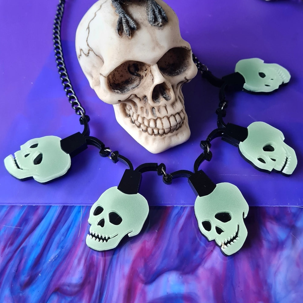 Skeleton String Lights Necklace by Cherryloco Jewellery
