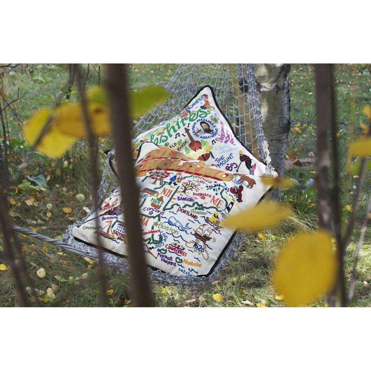 Sonoma County, CA Hand-Embroidered Pillow