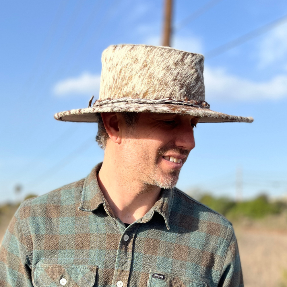 Cowhide Rancher Cowboy Hat - Speckled