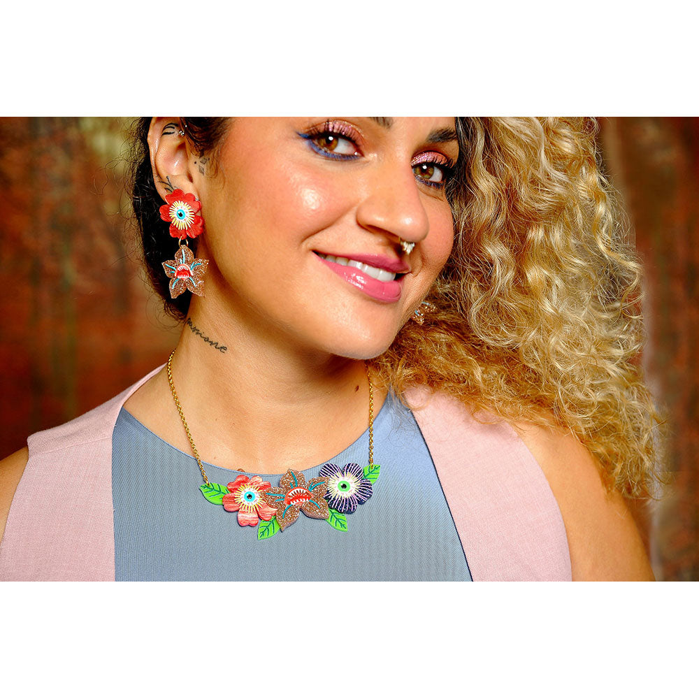 Spooky Flowers Necklace by Laliblue