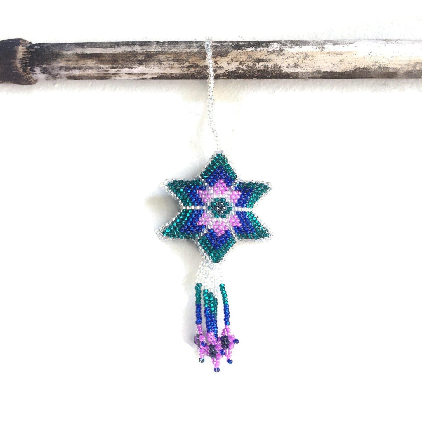 Star Seed Bead Handmade Ornament - Guatemala