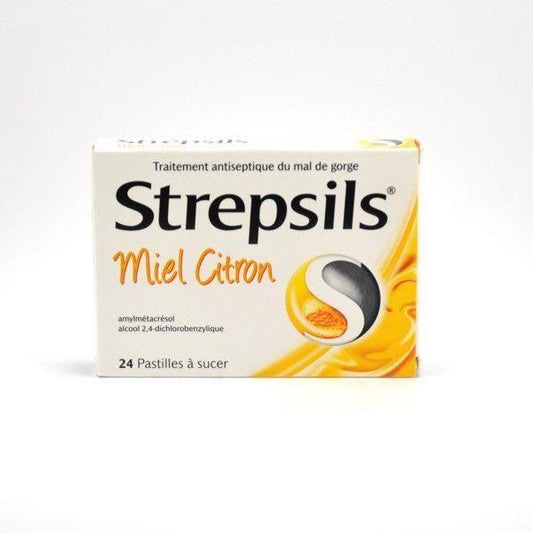 Strepsils Miel Citron Lozenges Sore Throat Relief Pack of 24