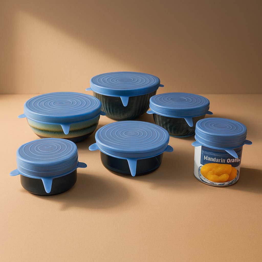 Stretchy Bowl Lids 6 Pack - Food-Safe Silicone - Osadia Concept Store