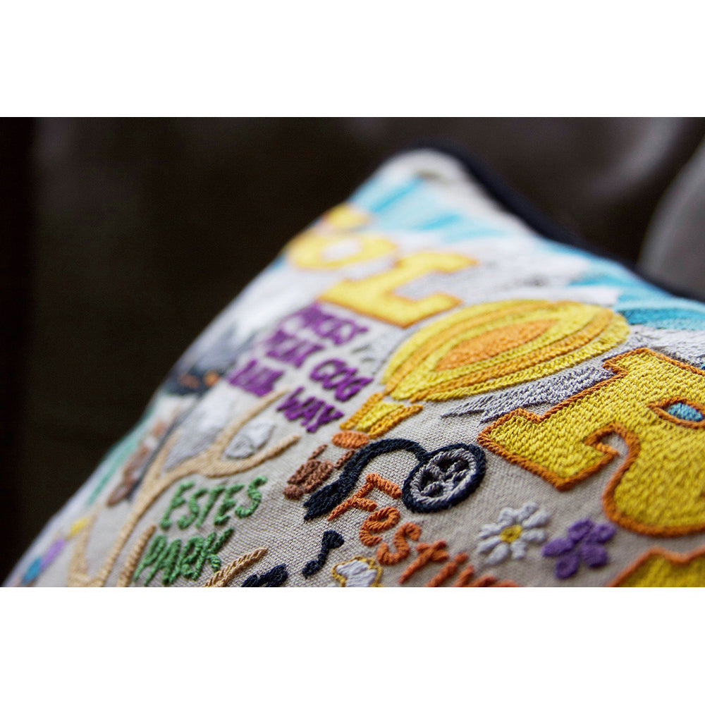 Summer Colorado Hand-Embroidered Pillow - Osadia Concept Store