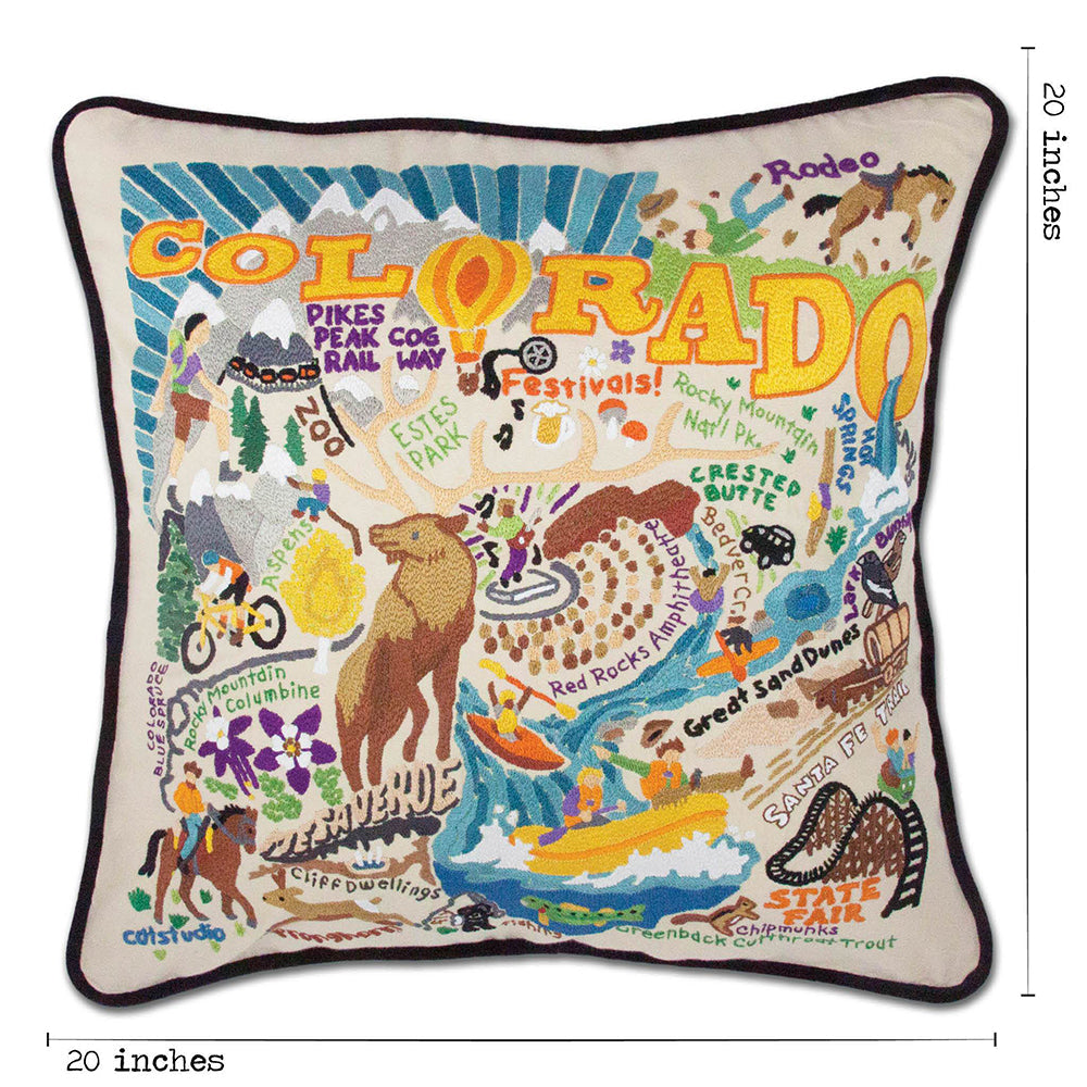Summer Colorado Hand-Embroidered Pillow - Osadia Concept Store