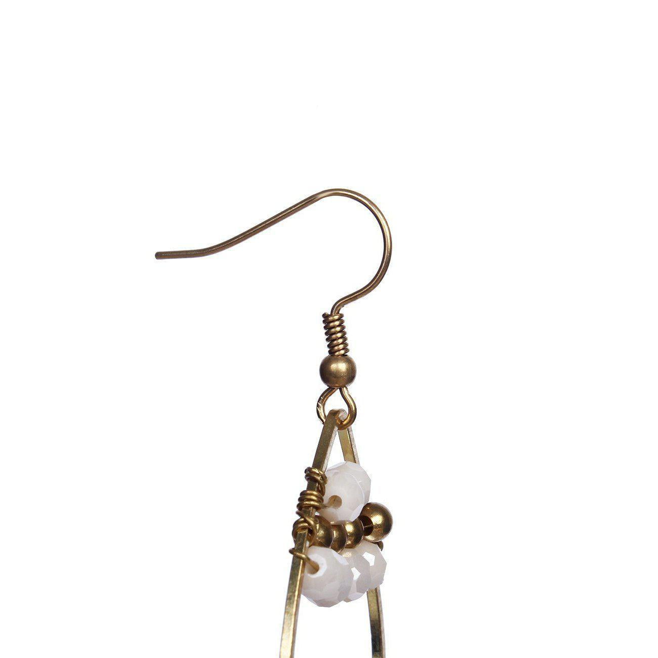 Summer Tassel Brass Bead Earrings - Thailand