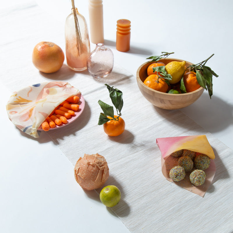 Beeswax Food Wrap In Sunset Print- 3 pack