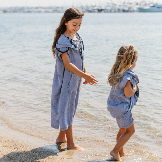 Kids Surf Poncho with Zipper - Towel with Hood for Youth / Children / Toddlers