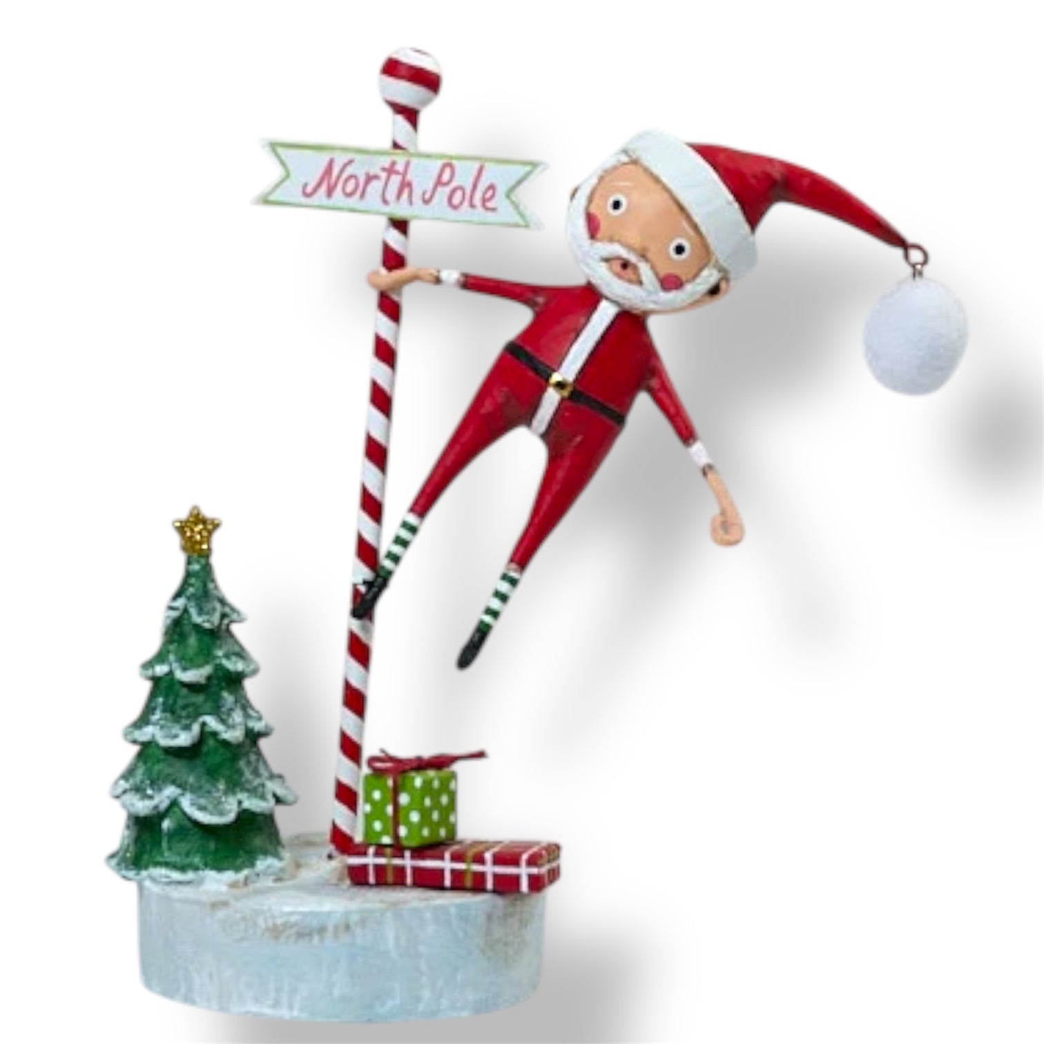 Swinging into Christmas Santa Figurine by Lori Mitchell *NEW for 2025* - Osadia Concept Store