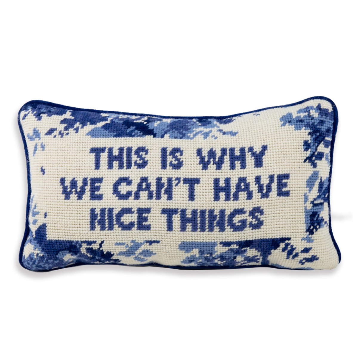 Nice Things Needlepoint Pillow - Osadia Concept Store