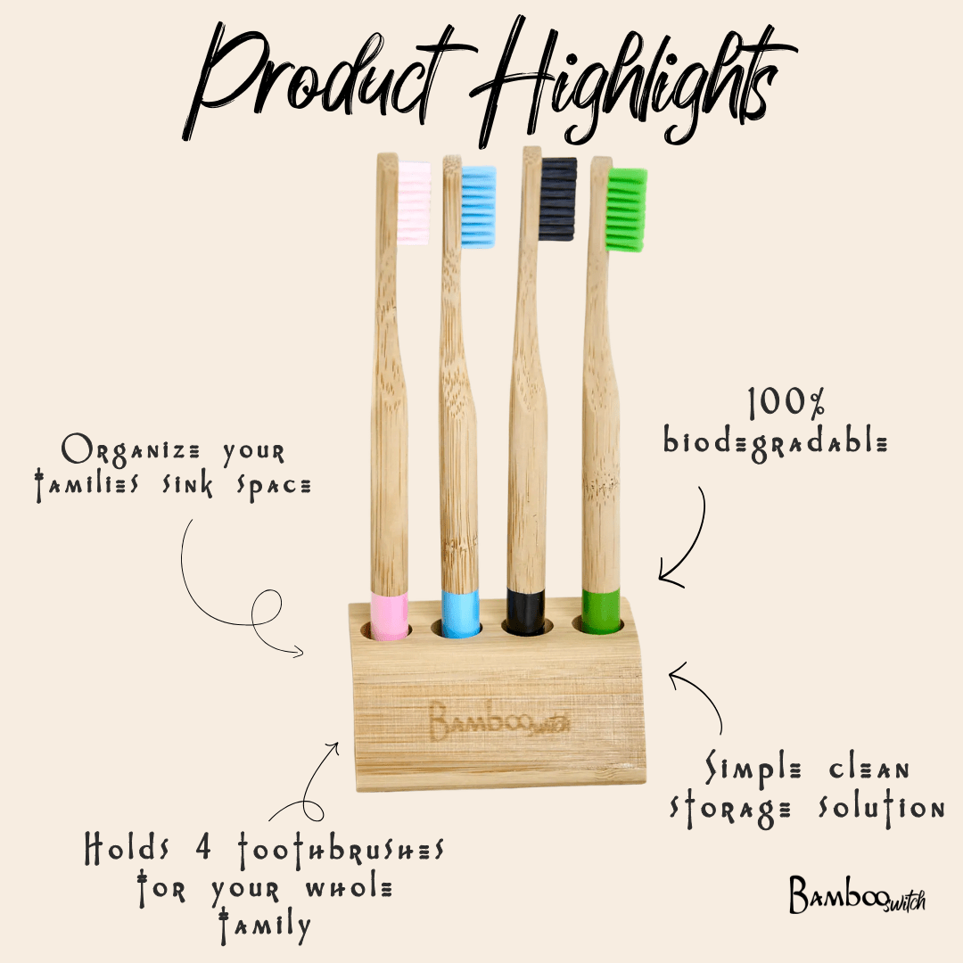 Toothbrush Holder with 4 Slots