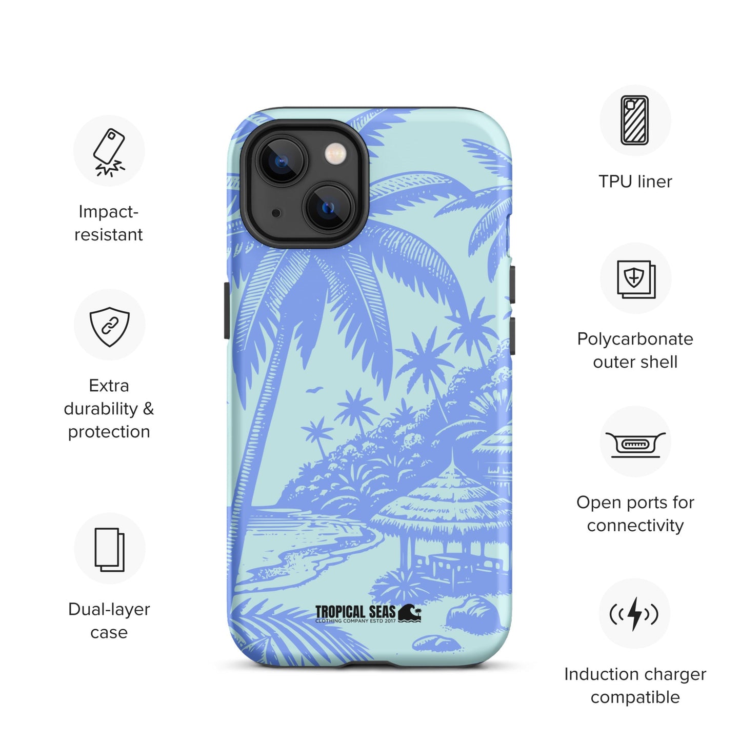Tropical Island Blues Tough Case for iPhone®