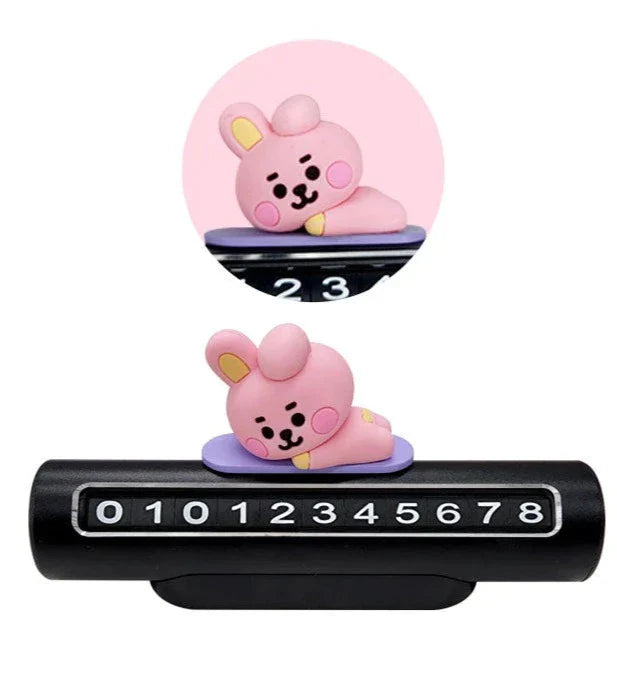 BT21 Baby Vehicle Parking Number Plate Figure