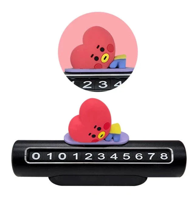 BT21 Baby Vehicle Parking Number Plate Figure