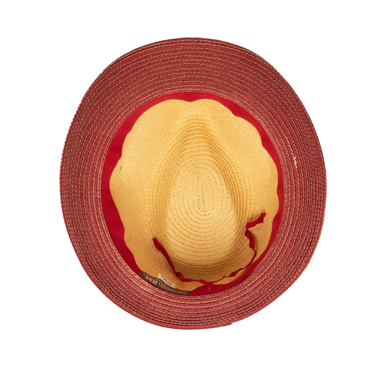 Women's ultrabraid fedora with colorblock brim and star trim