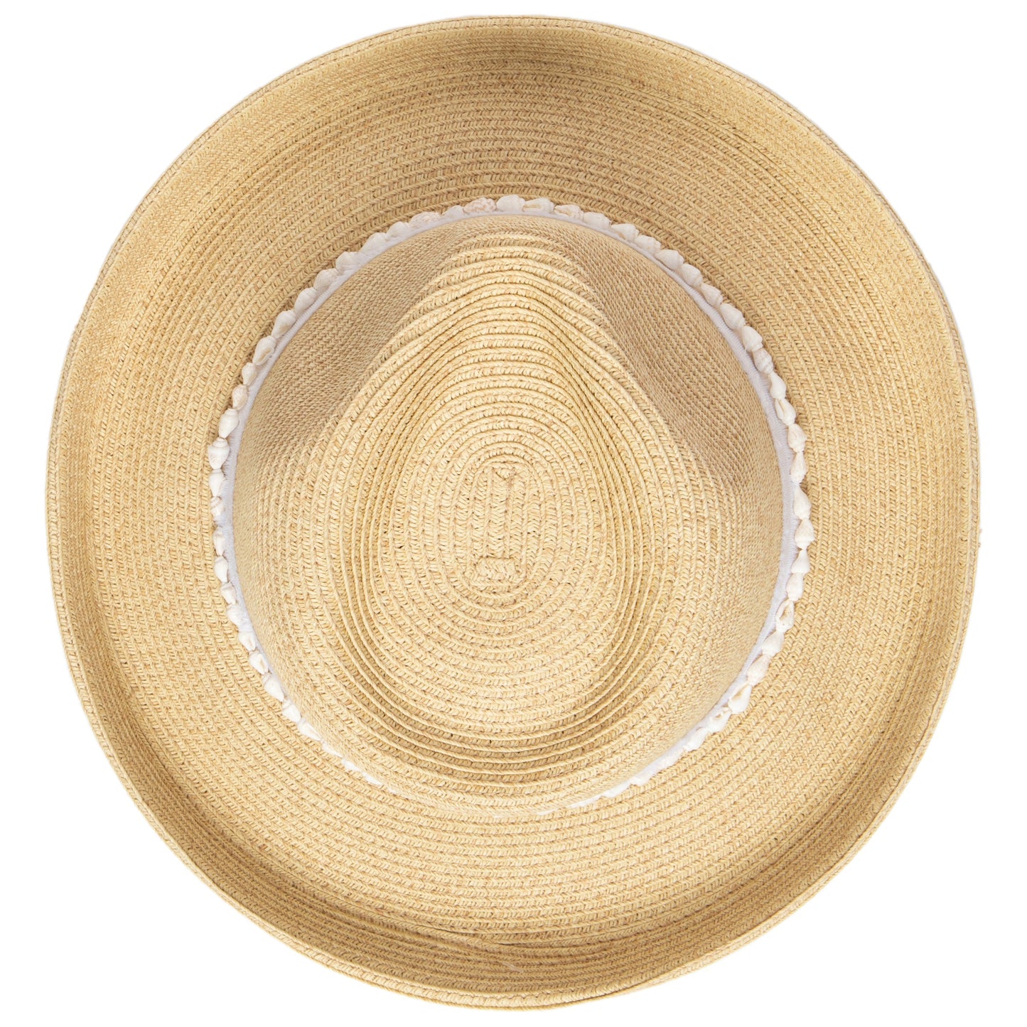 Women's Kettle Brim Fedora With Frayed Band & Shell Trim
