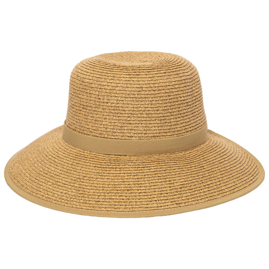 Women's Ultrabraid Round Crown Face Saver Sun Hat with Grosgrain Ribbon and Velcro Back Closure