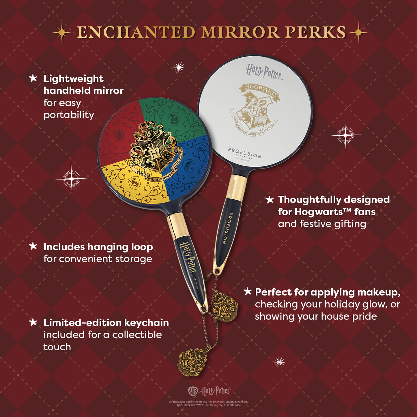 Harry Potter Holiday | Hogwarts™ House Pride Handheld Mirror - Osadia Concept Store