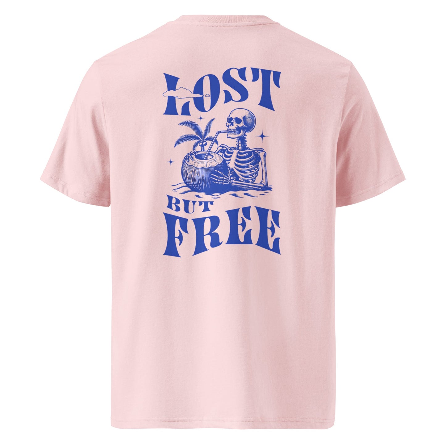 “Lost But Free” Organic Ribbed Neck Tee