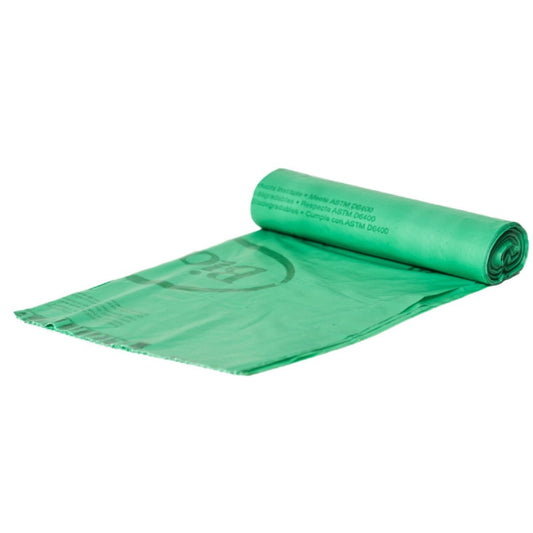 BioBag 64 Gallon Compostable Bags 47x60, 0.80 mil, Green (QTY 60), SKU 64G4760