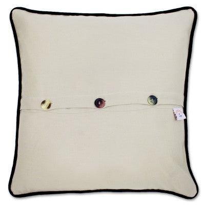 Vancouver, B.C. Hand-Embroidered Pillow