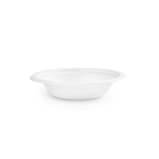 Vegware Molded Fiber Wide Bowl, 12 oz, White (QTY 500), SKU L043