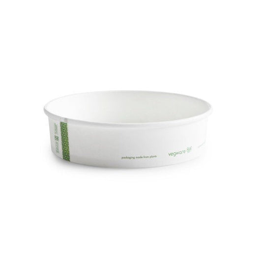 Vegware 26oz PLA-lined paper food bowl, 185-Series (QTY:300)