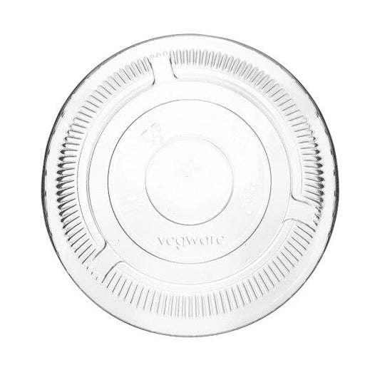Vegware 96-Series PLA Flat Lid, No Hole (QTY 1000), SKU C96F-NHR