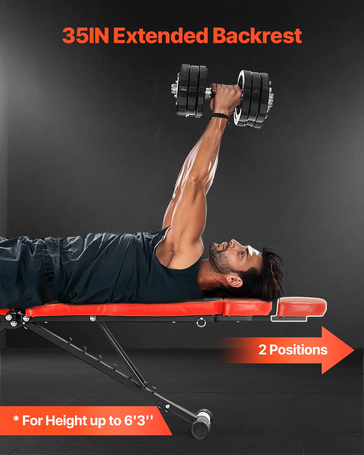 VEVOR Adjustable Weight Bench - Sit-Up Bench for Home Gym - Osadia Concept Store