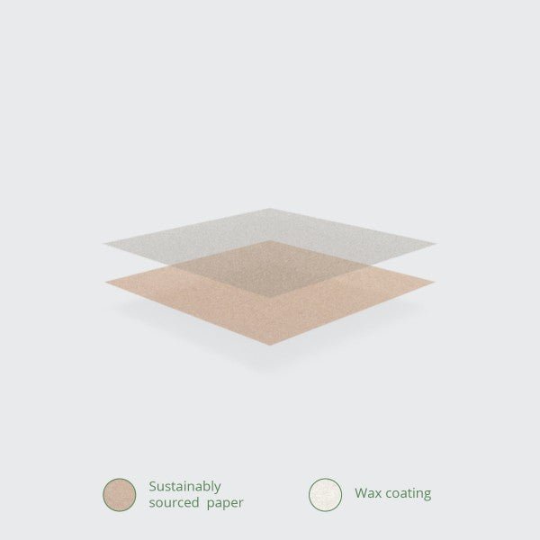 Vegware 15 x 10.75 in Waxed Kraft Deli Sheets, Grease-Resistant Paper, Natural (QTY 2000), SKU VGPK1510