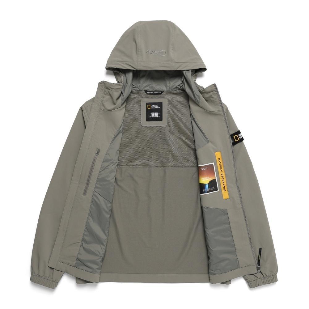 Riize 24Fw Heron Collection - Archelon Woven Stretch Hooded Zip-Up Lichen Khaki